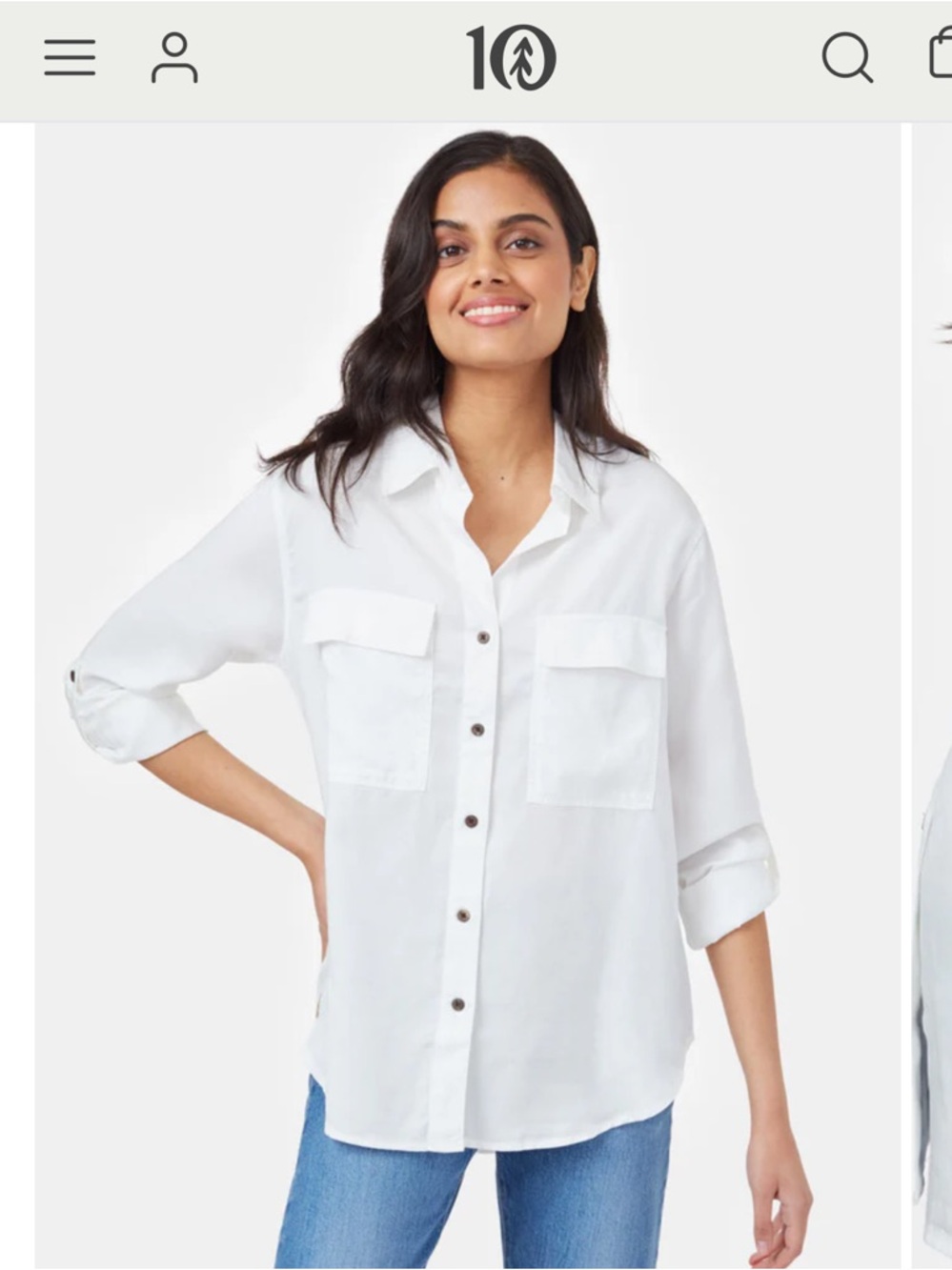 Tentree tencel Everyday Blouse, S NWT